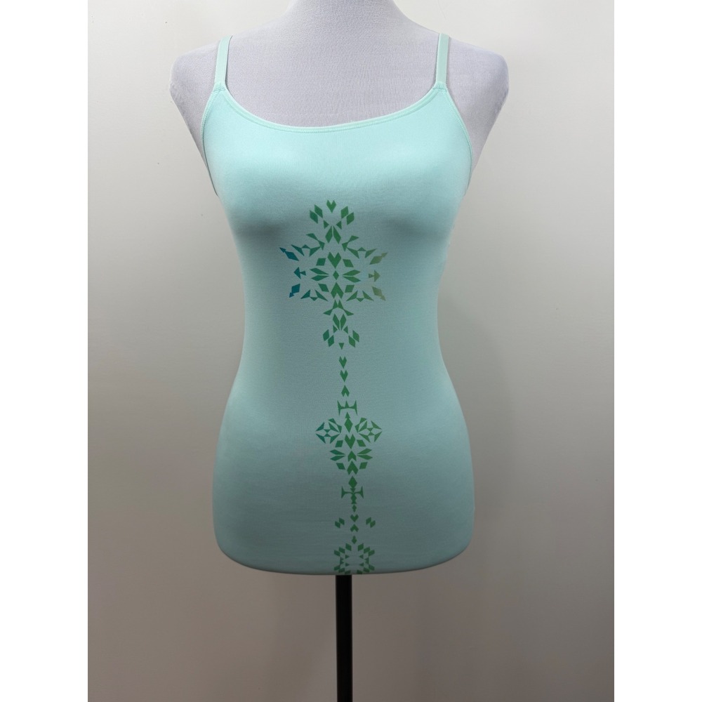 Patagonia Women Small Blue Geometric Camisole Tank Top Shelf‎ Bra Adjustable